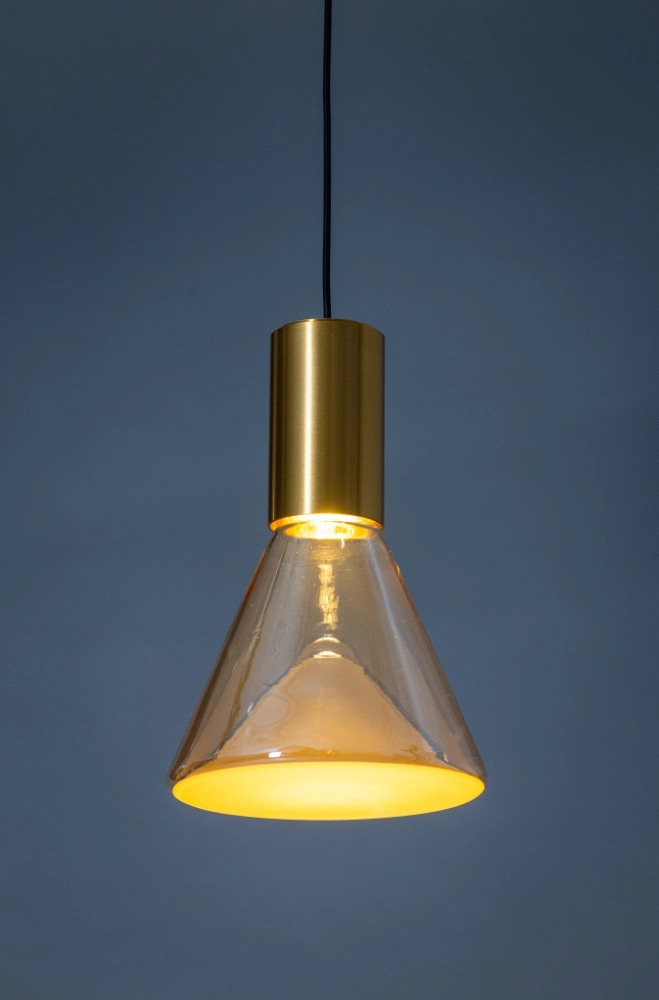Dining room pendant lamp Lisa Gold with amber glass ETH 8720195310198
