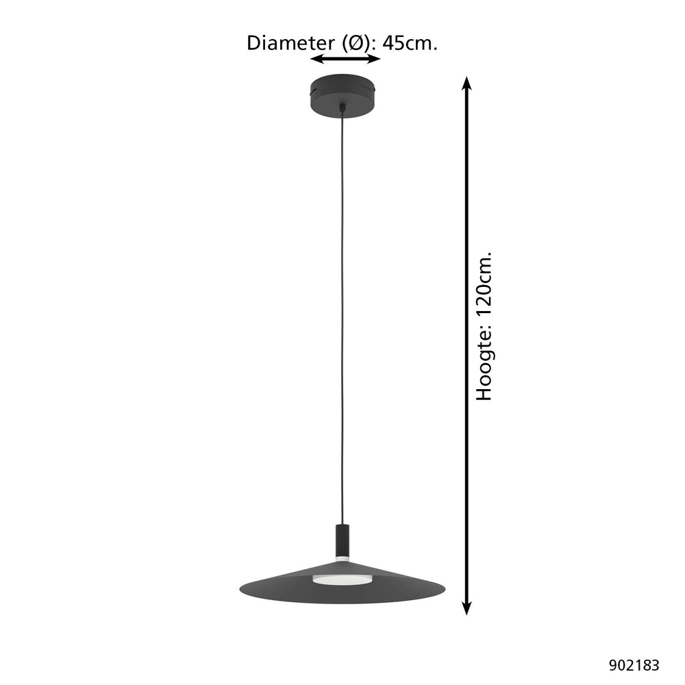 Design pendant lamp Conomavilla-Z Smart Black Eglo 9008606360598