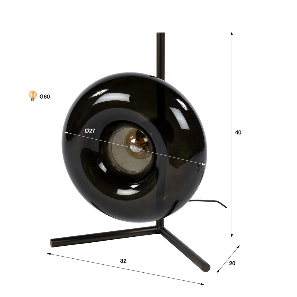 Moderne tafellamp Soll sienna bruin Lyora 8716803514690