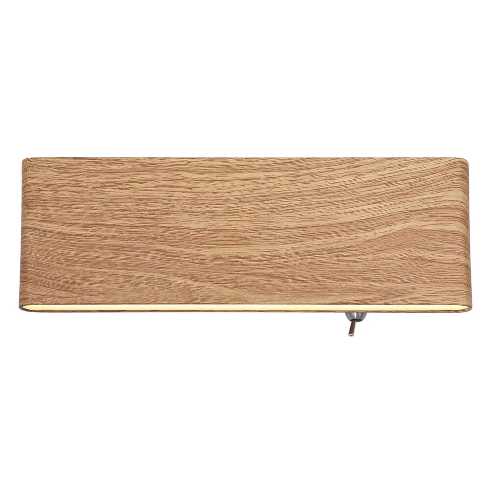 Design wall lamp Siegfried S wood with switch Globo 9007371421145
