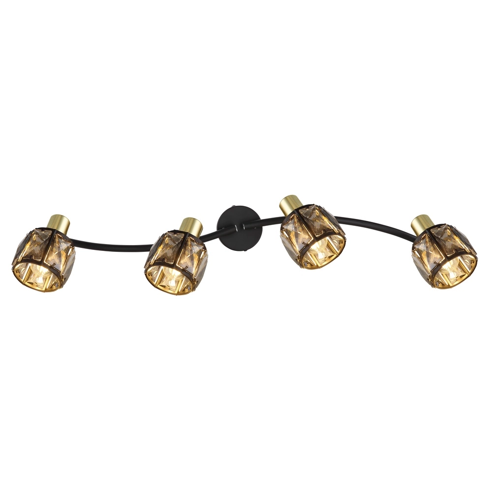 4-light ceiling lamp Indiana Black Globo 9007371443055
