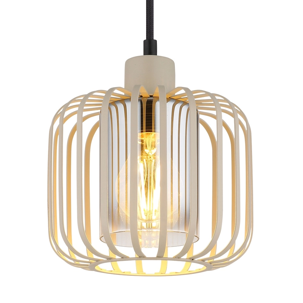 1-light pendant lamp Alfred sand brown Ø 18cm Globo 9007371525614