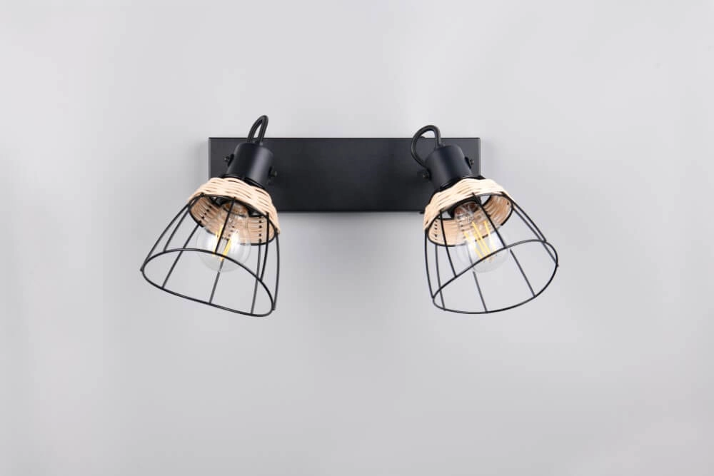 Black ceiling lamp Jerome Design 2-light Trio 4017807637700