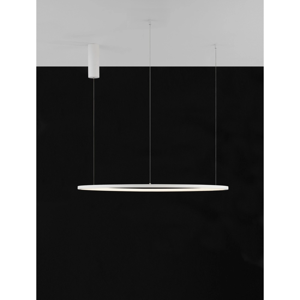 Round pendant lamp Tarquin white Ø 80cm Lyora 5212017438294