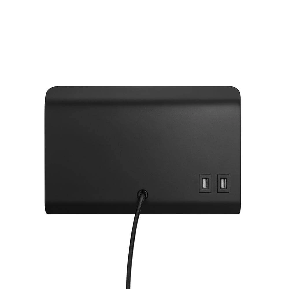 Black wall lamp Roomi with USB connection Nordlux 5704924005664