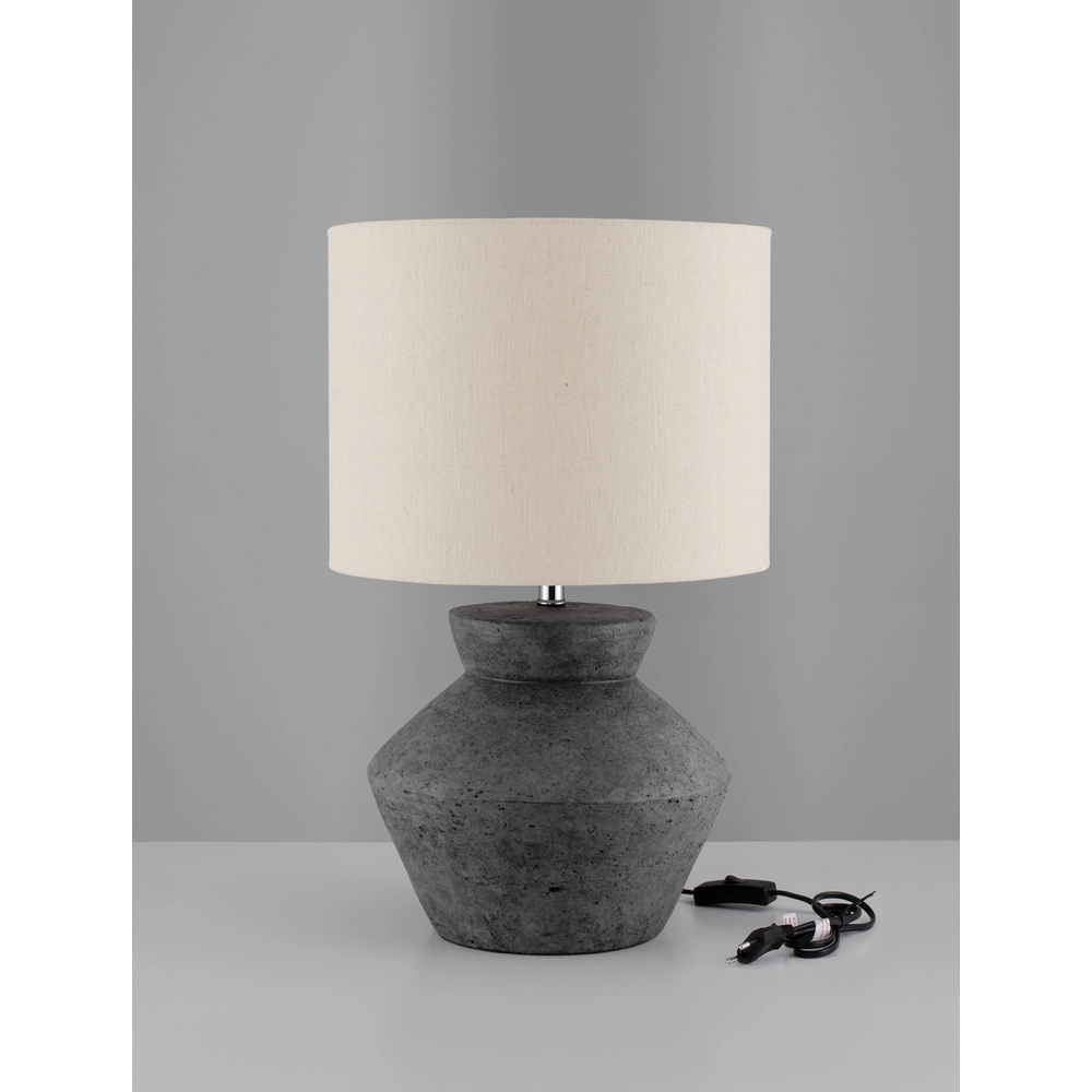 Table lamp Plumage anthracite with cream shade Lyora 5212017468239