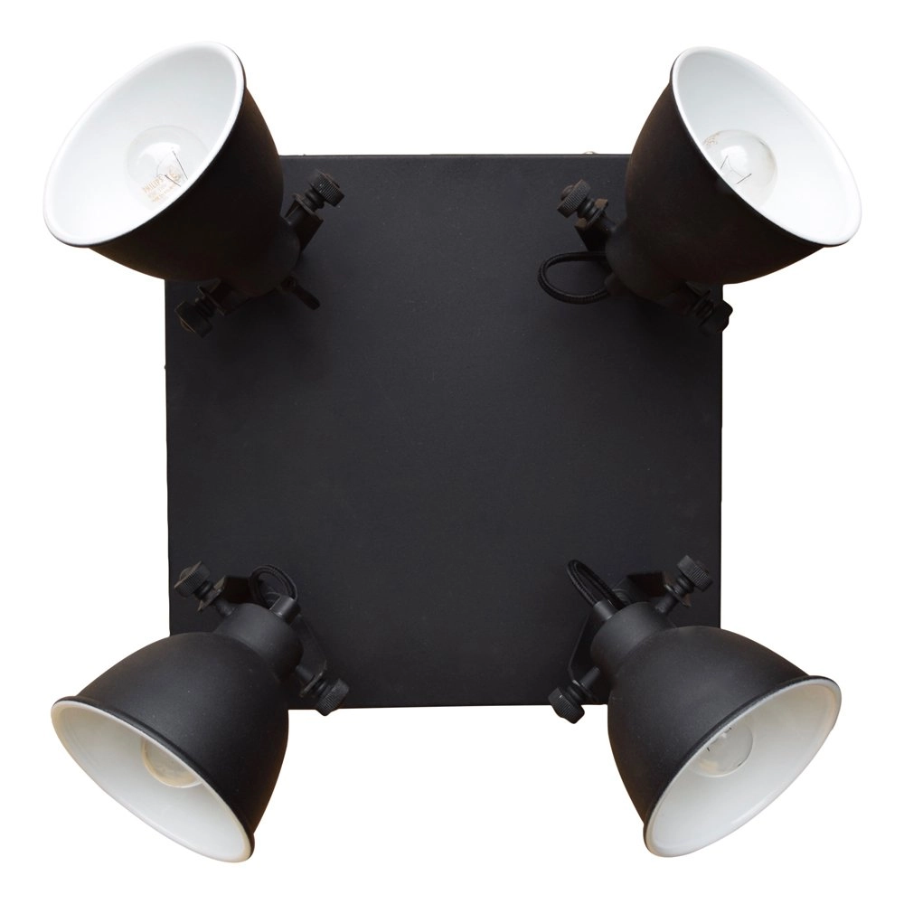 Ceiling spot Industrial 4-light vintage black