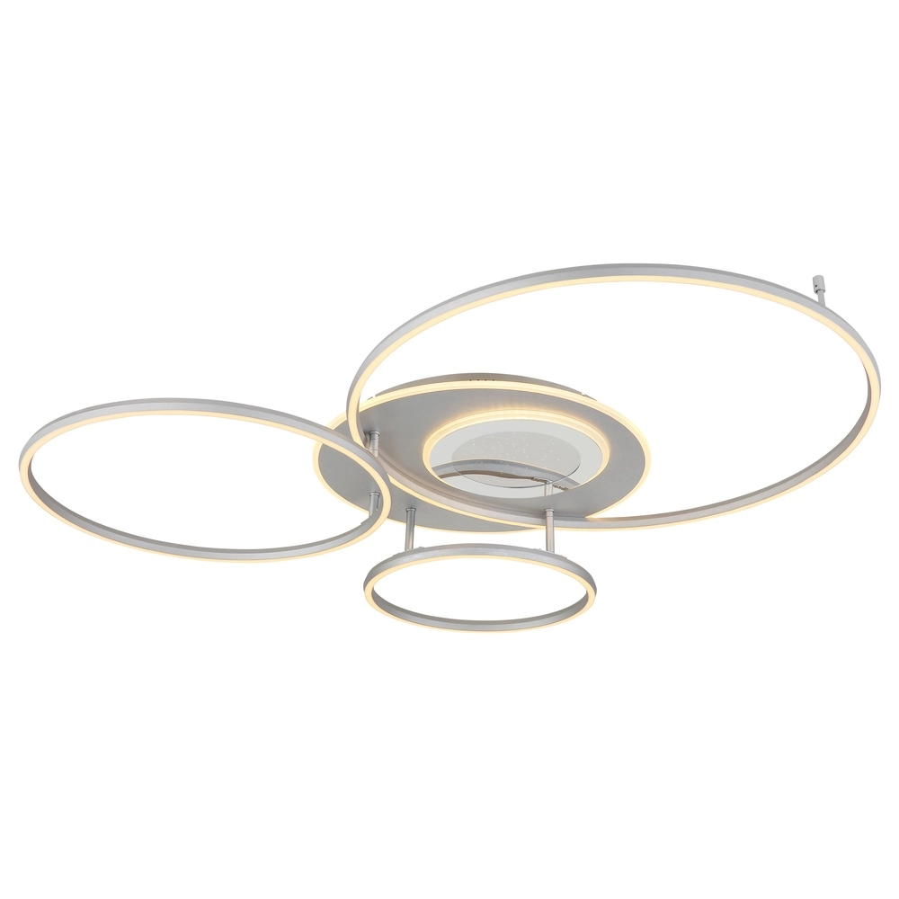 Modern ceiling lamp Johnson silver grey Globo 9007371592548