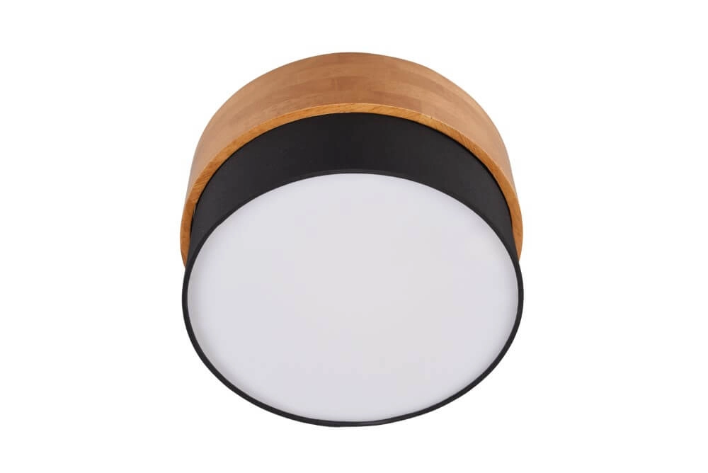 Ø 30cm ceiling lamp Seasons wood with black Trio 4017807526165