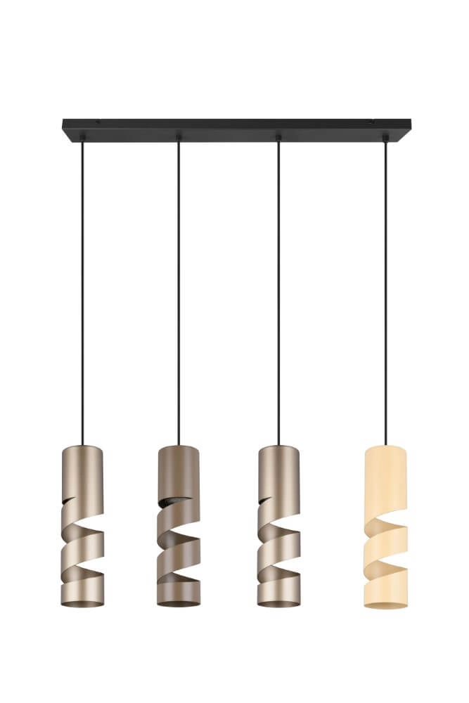 4-light tube pendant lamp Stream brown tones Trio 4017807614008