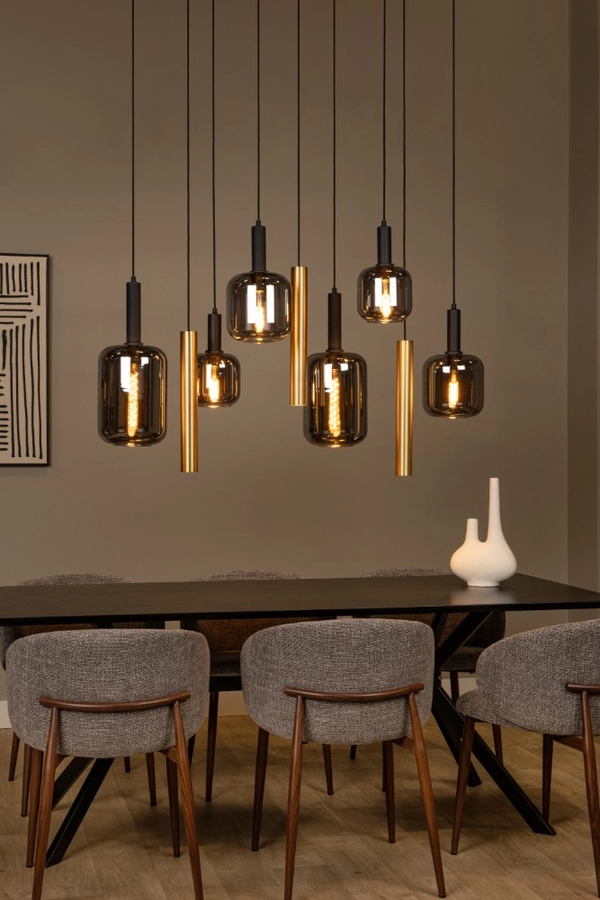 Pendant lamp Joanet 6-light gold Lucide 5411212452931