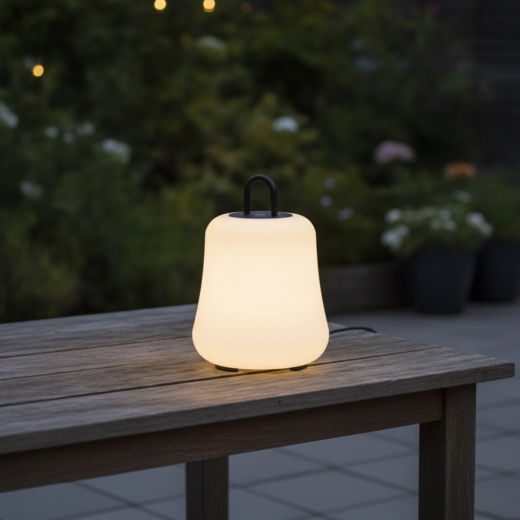 Table lamp Jigra Rechargeable anthracite with white