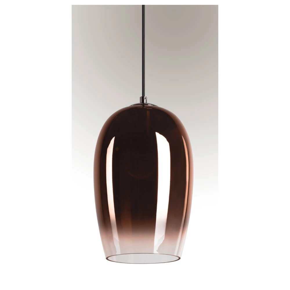 Glass pendant lamp Pantilo copper glass - Ø 18cm SLV 4024163266406