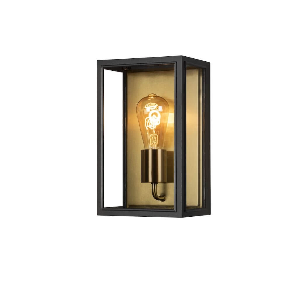 Outdoor lamp Carpi black with gold