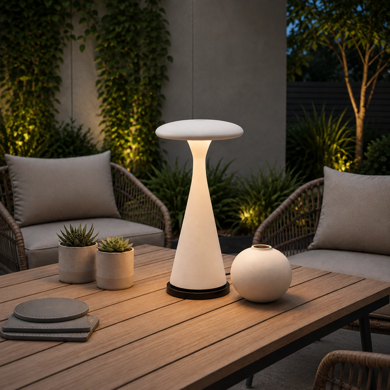 Design table lamp Grigio white