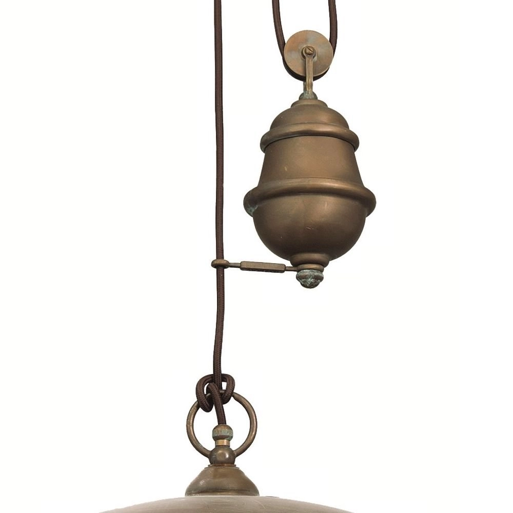 Porch hanging lamp Veranda 2 32cm copper brown Franssen 8021035005749