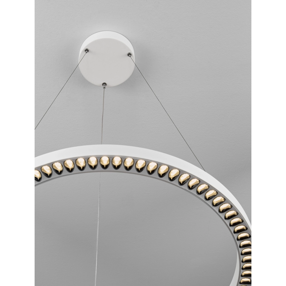 Round pendant lamp Deos white Lyora 5212017463739