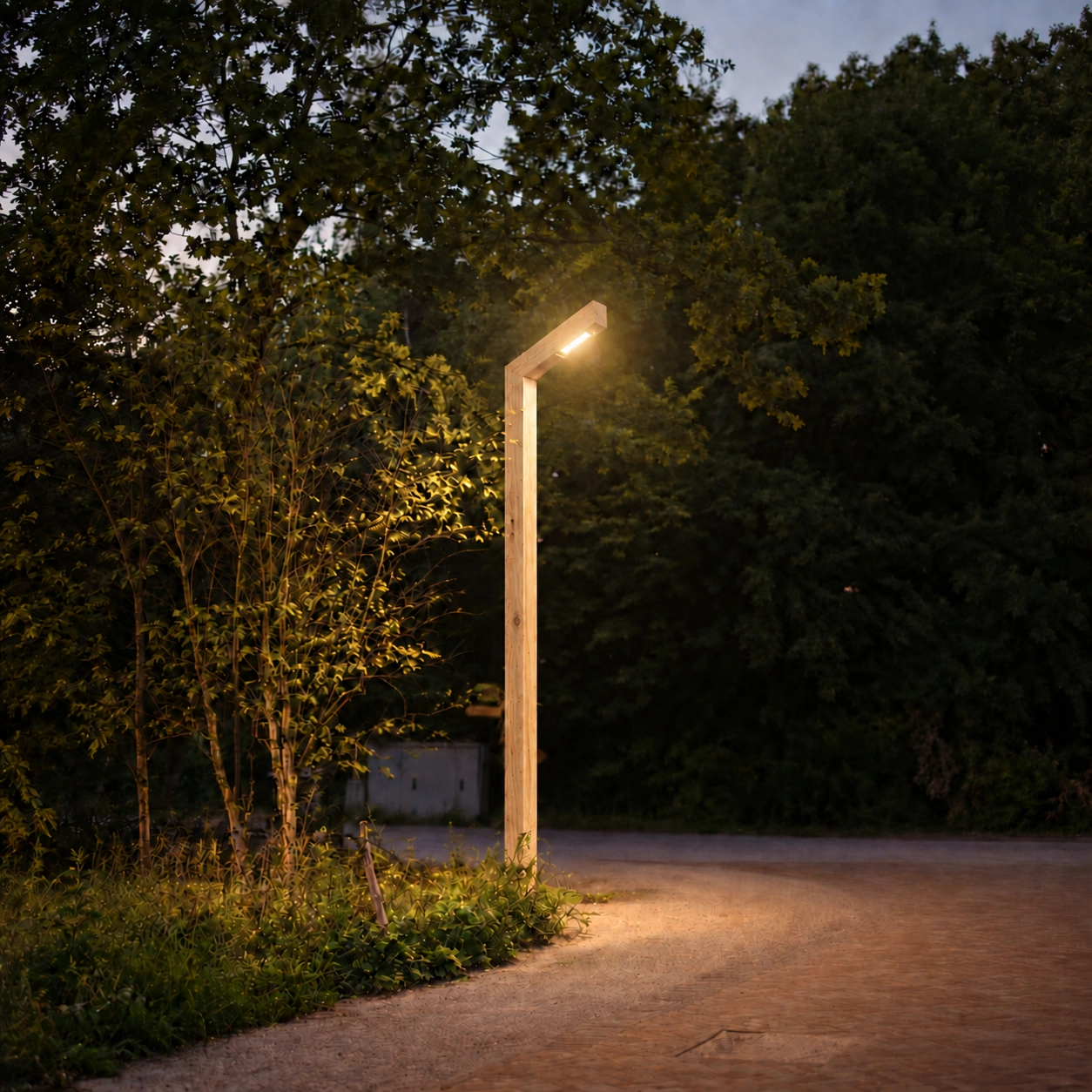 Wooden street lamp Strato Rustic chestnut - 3M - PH07 - 3000K