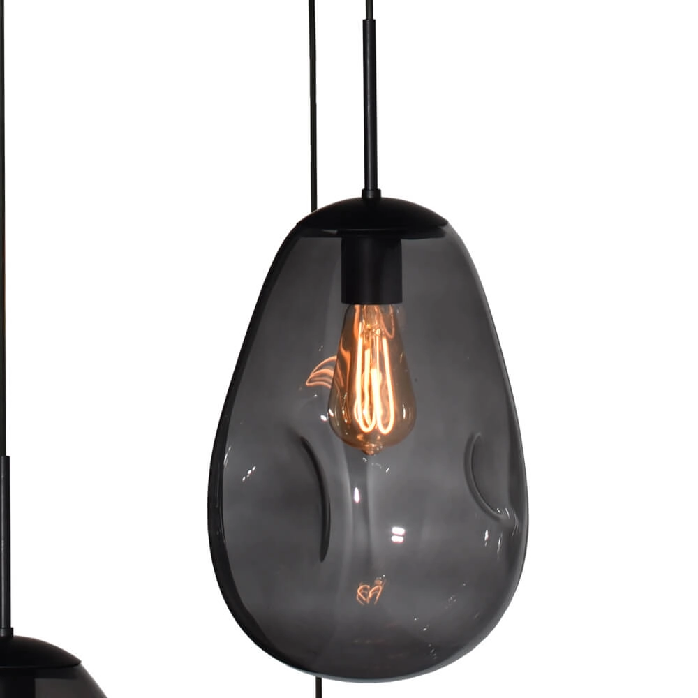 Vide hanging lamp Lava 5x smoke glass Masterlight 8718121286549
