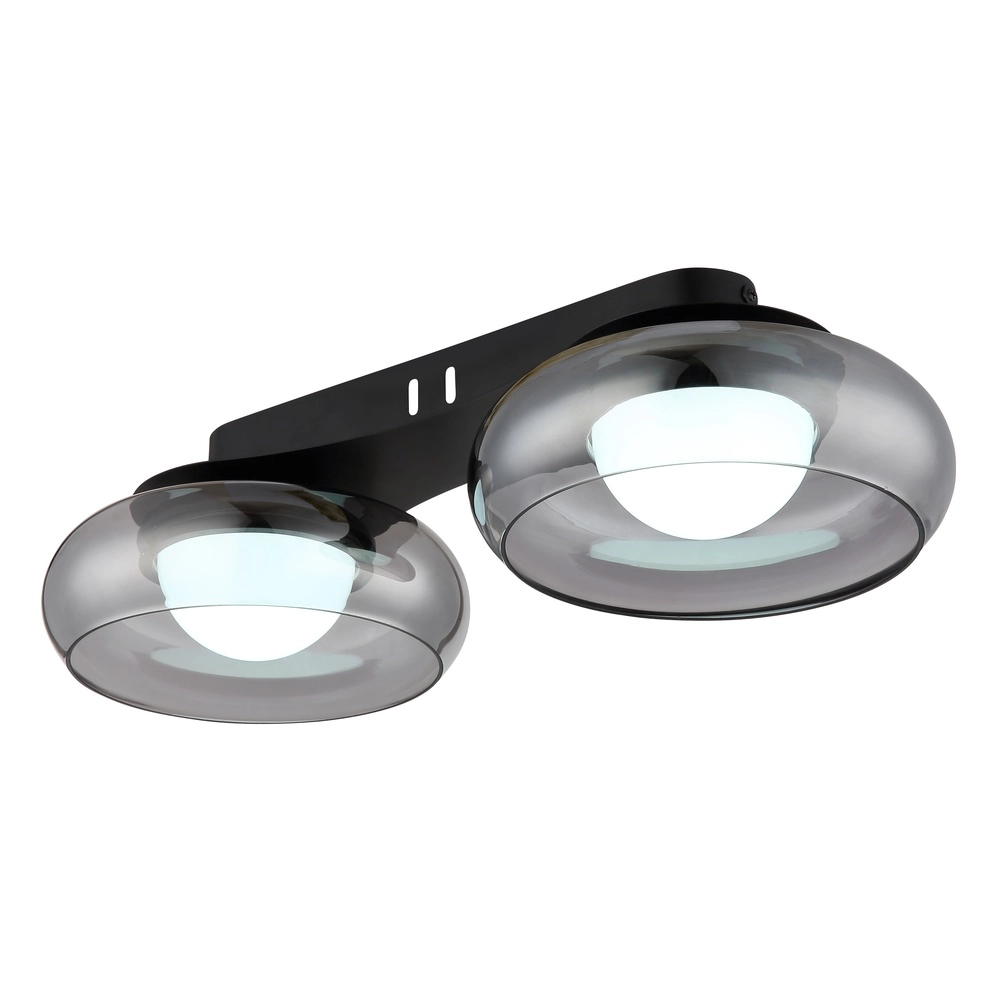 Design ceiling lamp Carlene 2-light black Globo 9007371569175