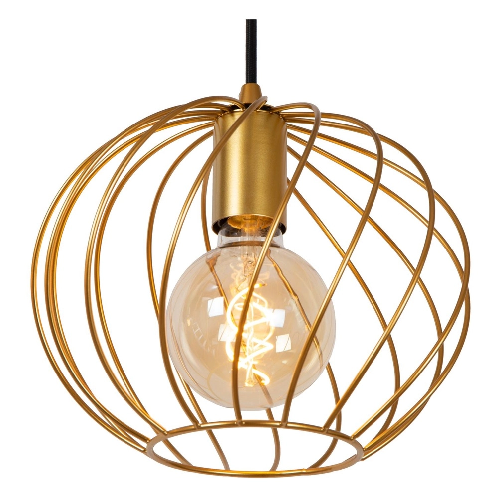 3-light pendant lamp Danza Gold Lucide 5411212211545