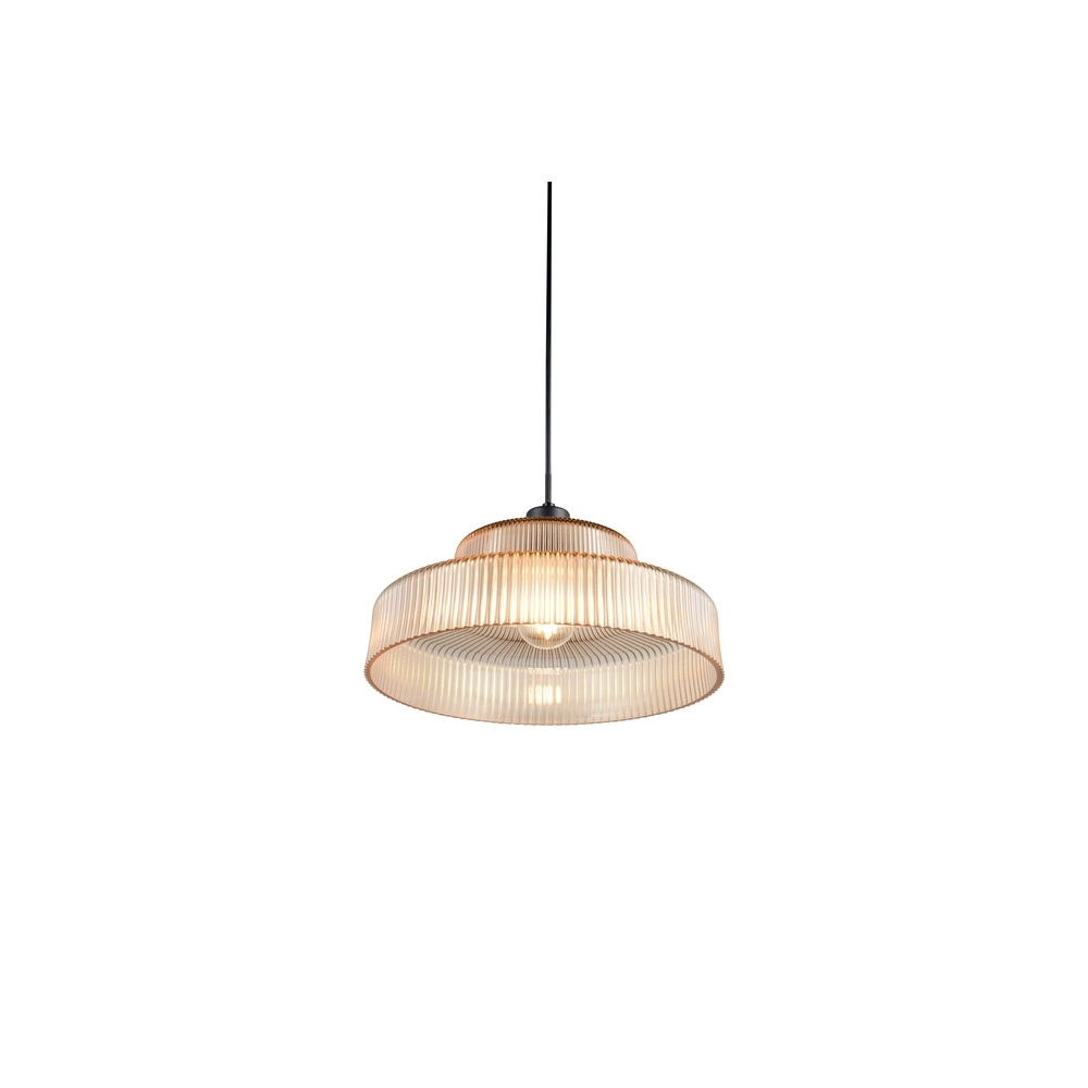 Classic pendant lamp Abella Amber glass Trio 4017807682021