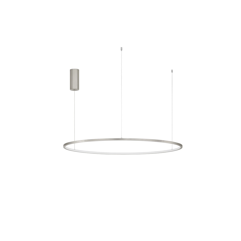 Round pendant lamp Tarquin silver grey Ø 100cm Lyora 5212017438362
