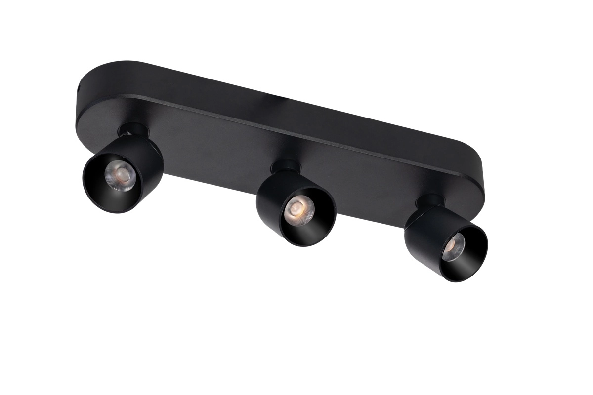 3-light surface-mounted spotlight Dennis LED - Black