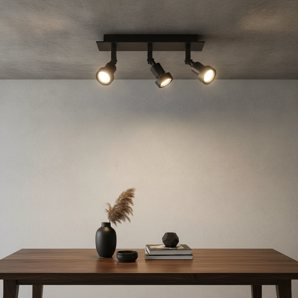 Black surface mounted spot Tech 3 lights