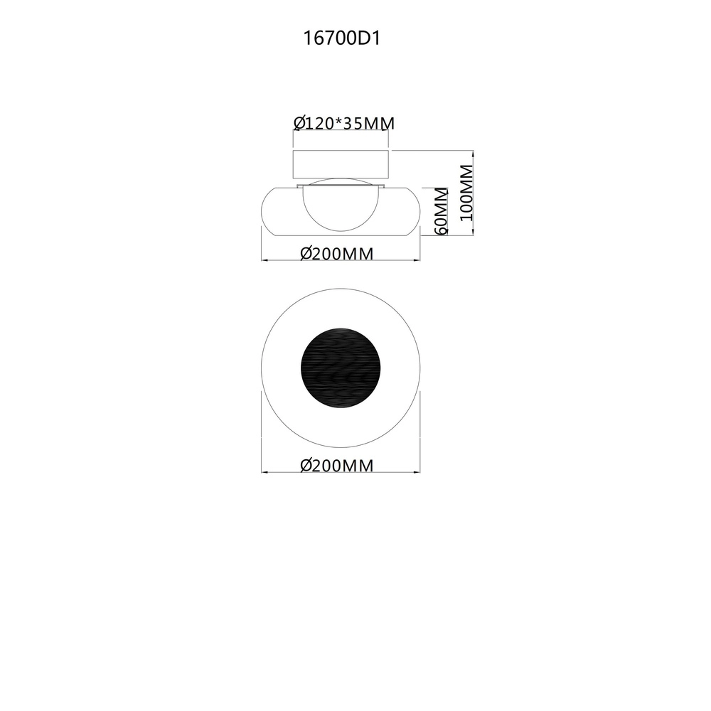 Design ceiling lamp Carlene Black Globo 9007371566174