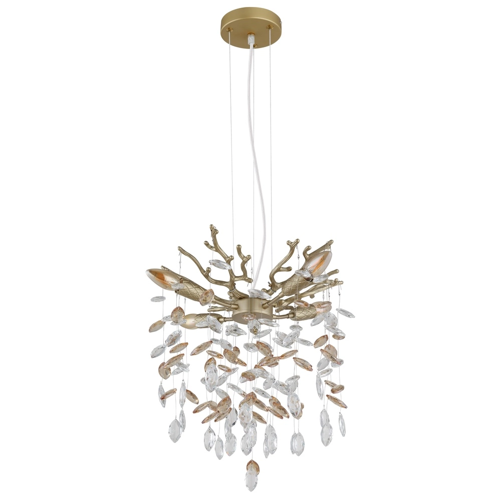 Pendant lamp Queena gold Ø 40cm Globo 9007371525676