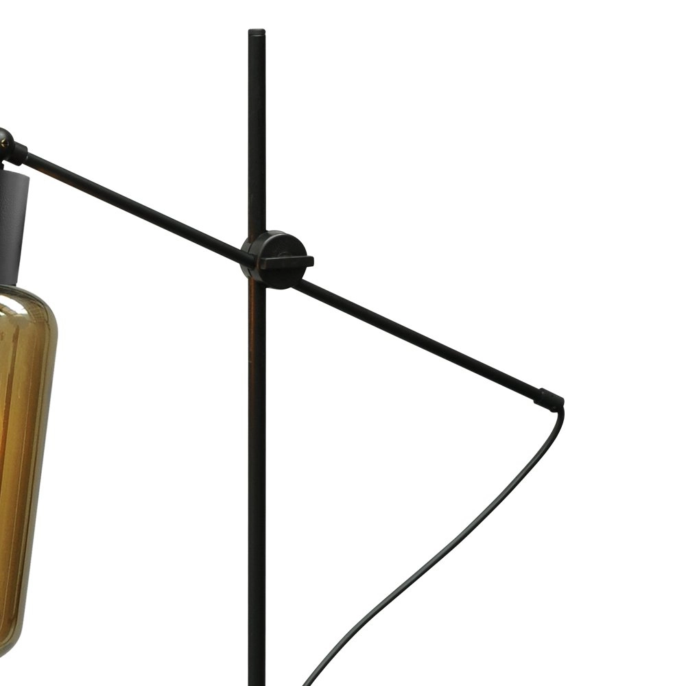 Black table lamp Bounty with cylinder glass Masterlight 8718121248493