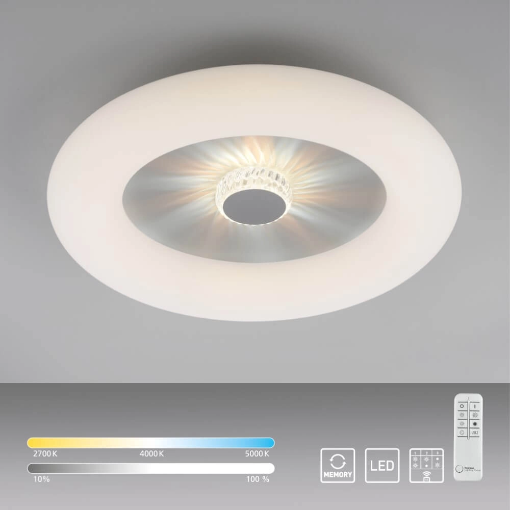 Round ceiling lamp Vertigo white Ø 50cm Just Light 4043689992408