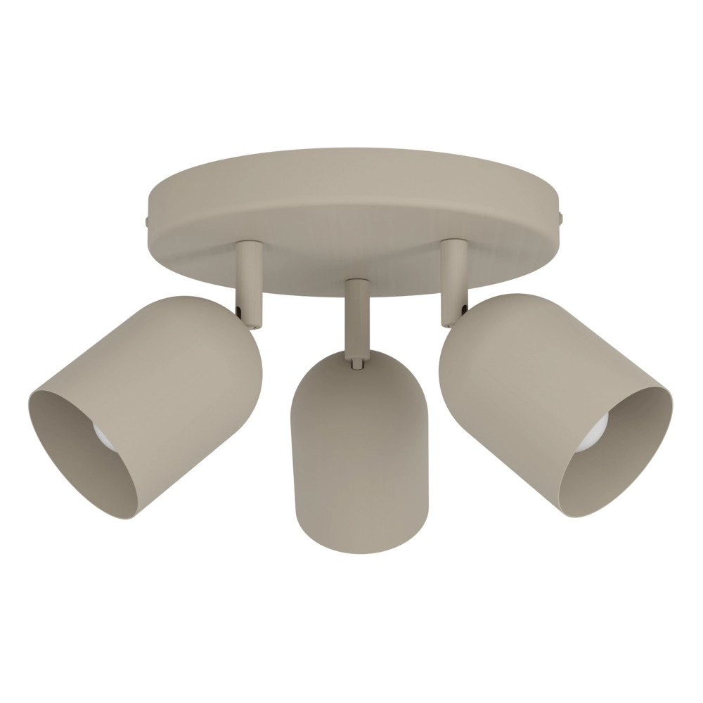 Design ceiling spotlight Tilston 3-light sand brown