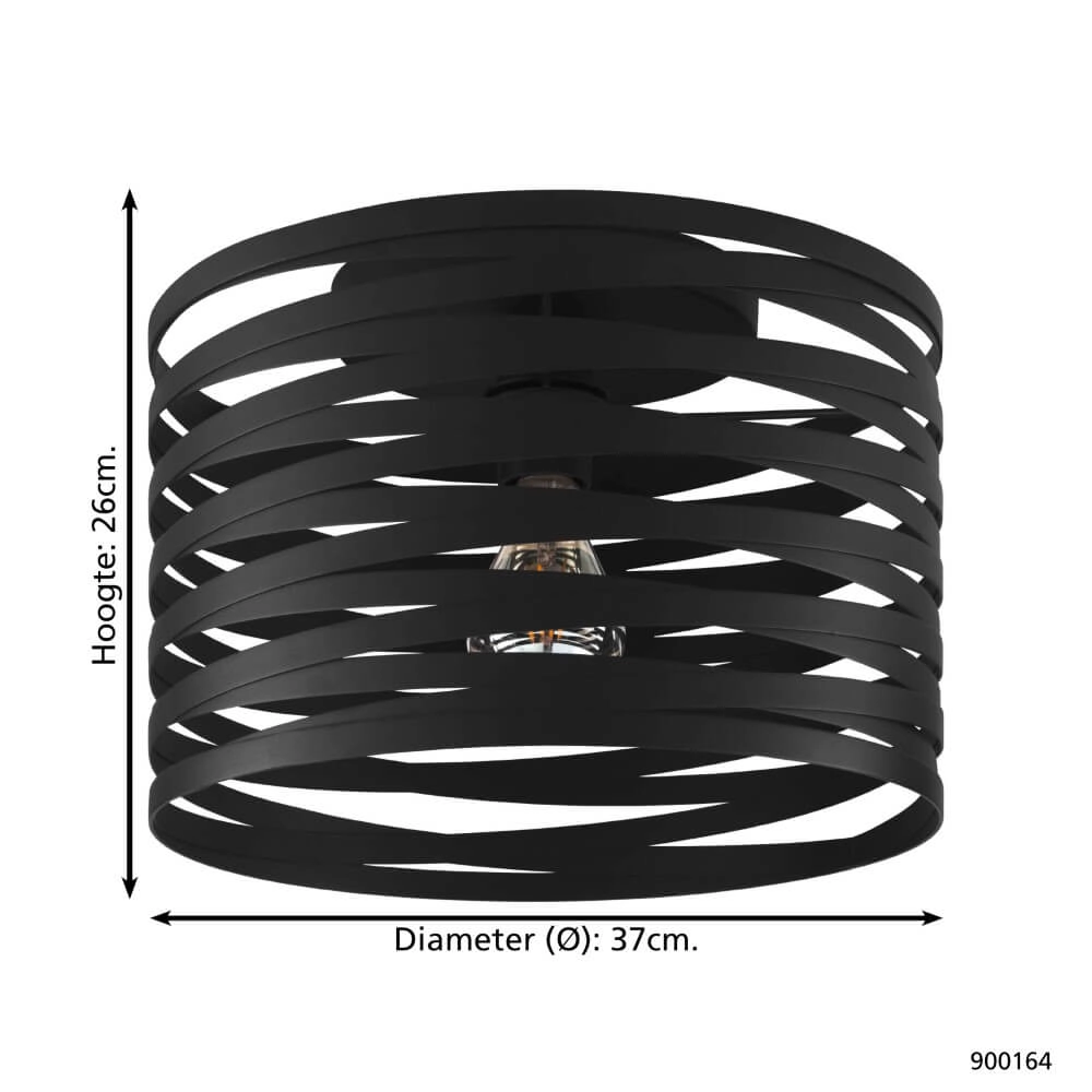 Black ceiling lamp Cremella Ø 37cm Eglo 9008606234417