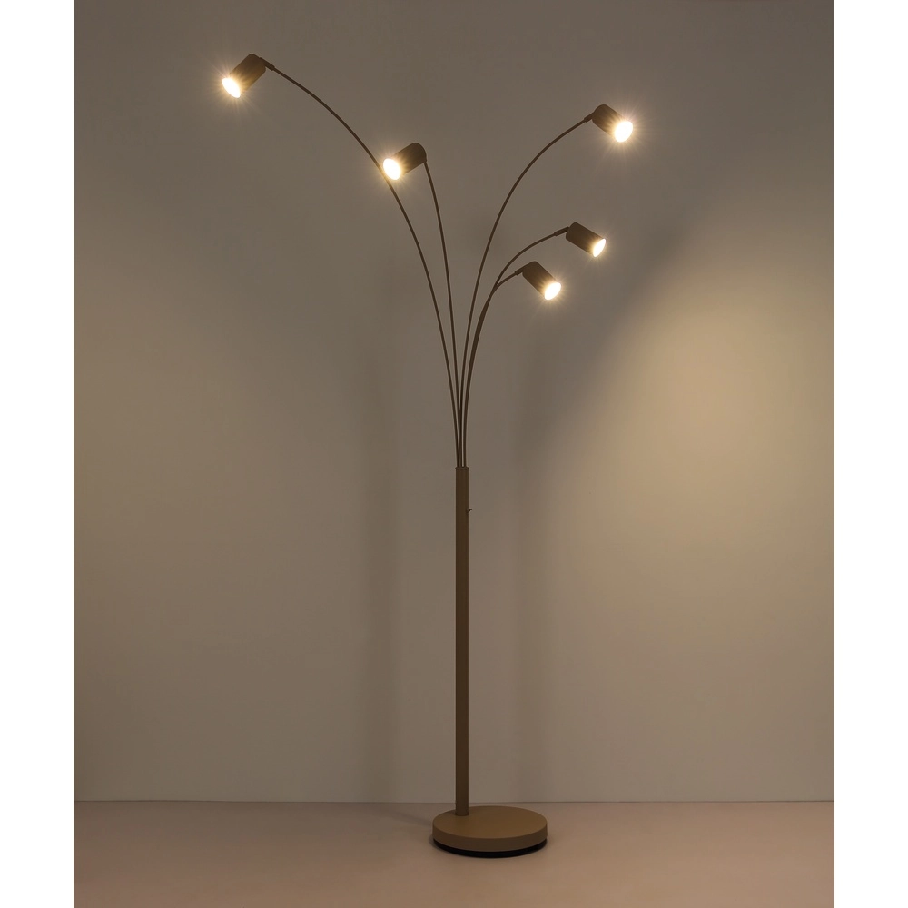 5-light floor lamp Robby sand brown Globo 9007371566365