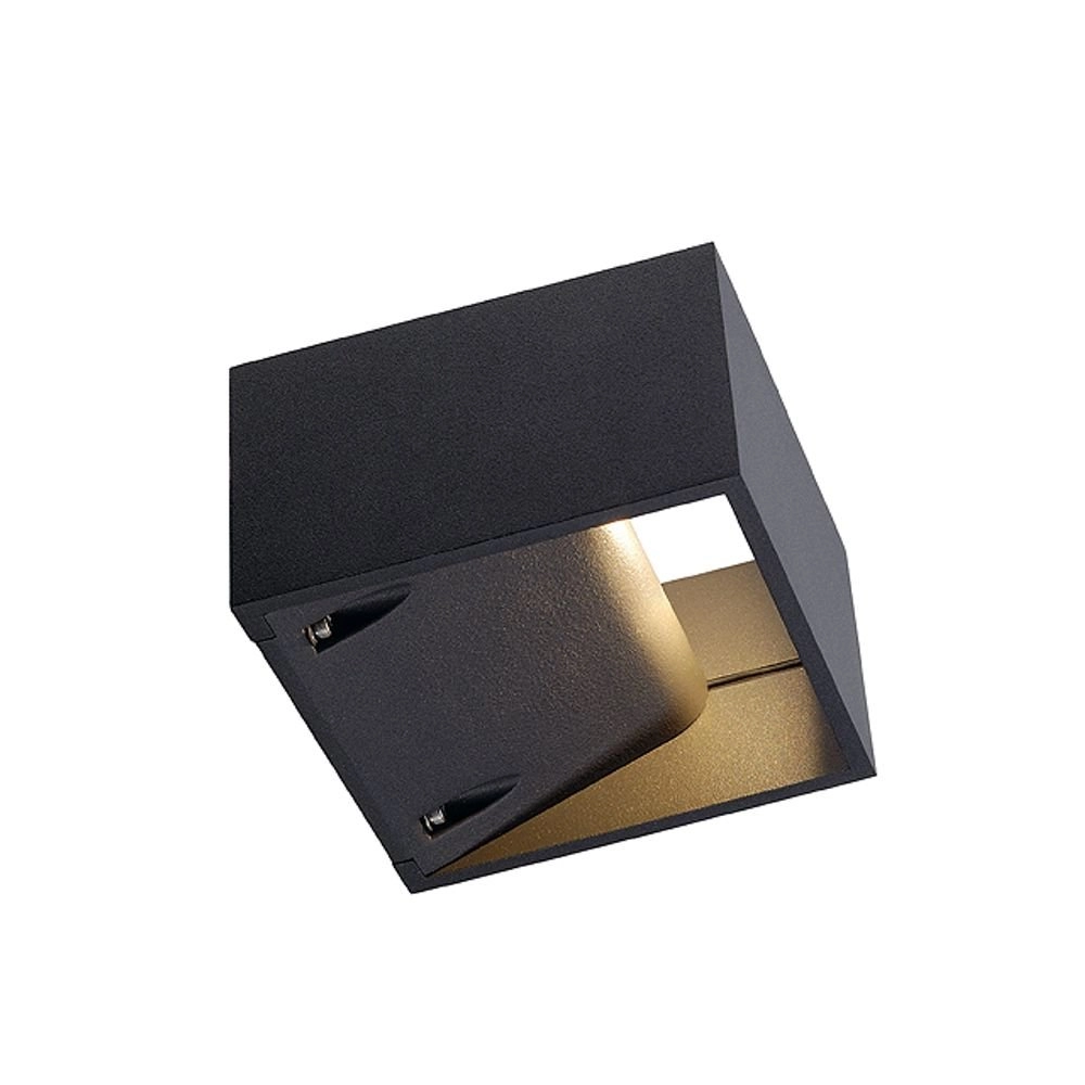 Angular outdoor lamp Logs Wall Up - Down anthracite