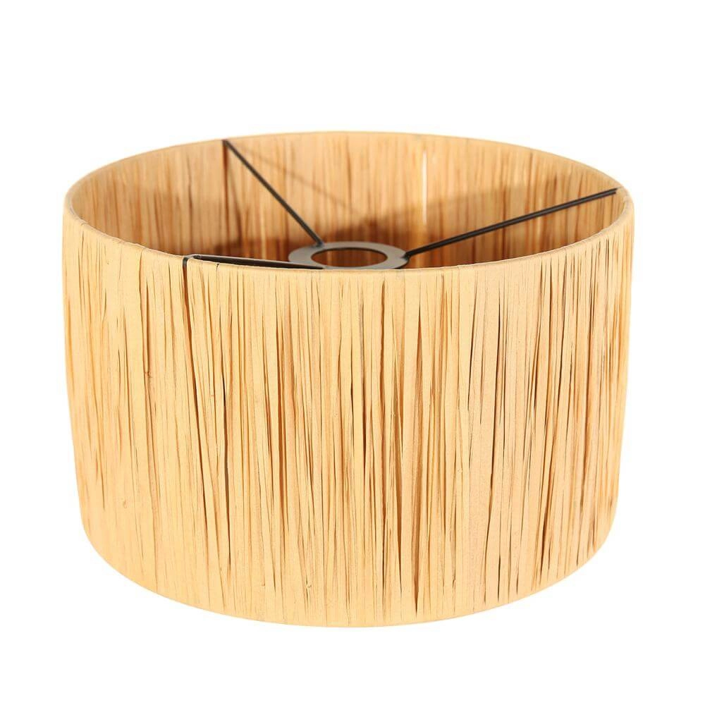 Floor lamp Bella black with straw shade Steinhauer 8712746174595