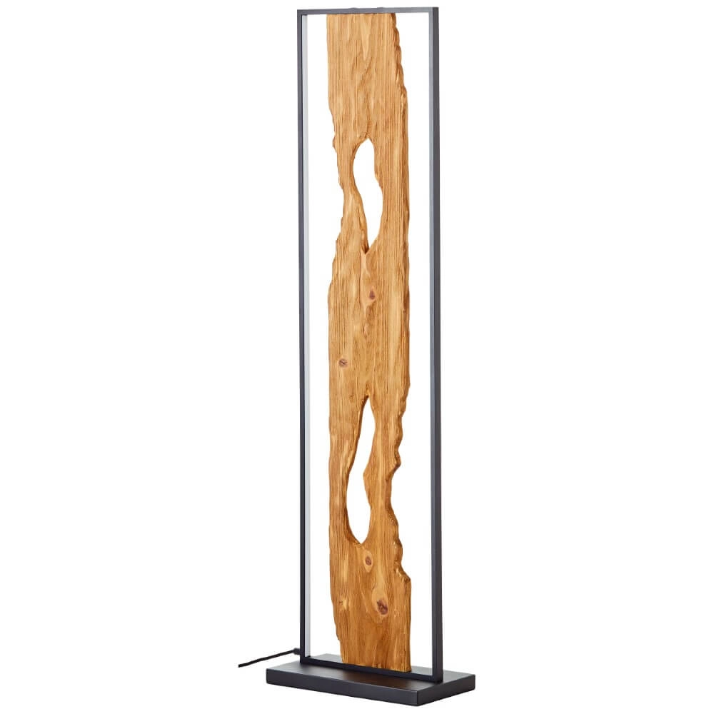 Led floor lamp Chaumont with wood Brilliant 4004353411809