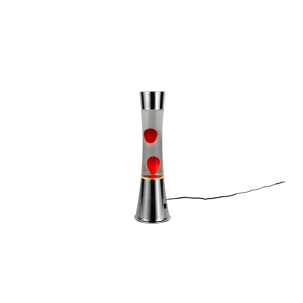Lava lamp Etna silver with red