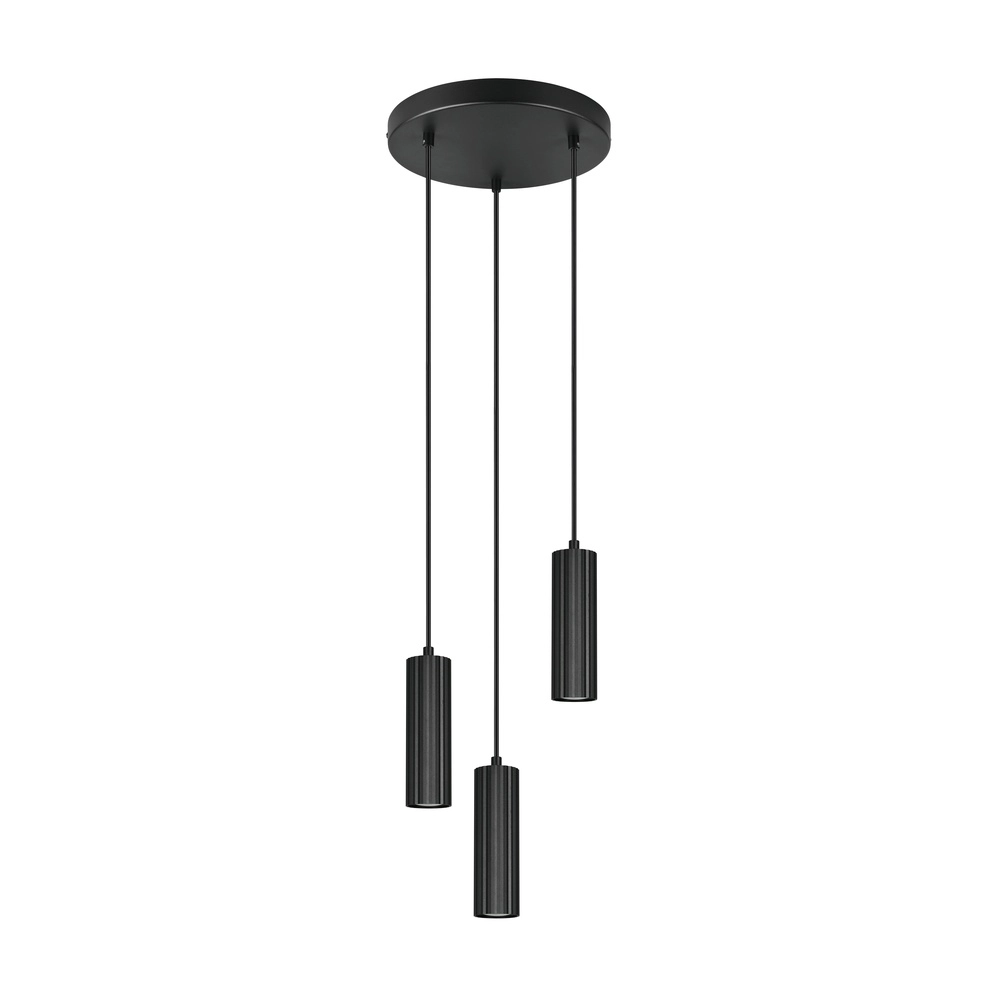 3-light pendant lamp Soka black Trio 4017807658590