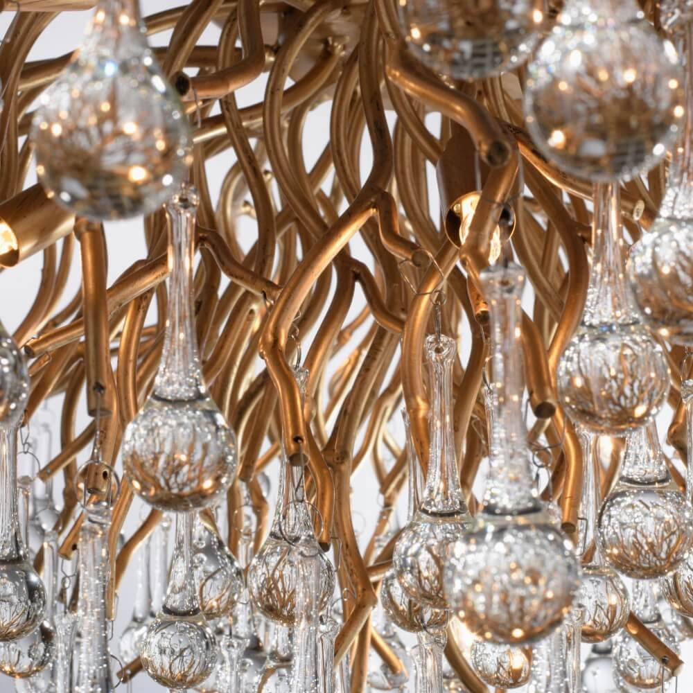 Chandelier Icicle brass 100cm Paul Neuhaus 4012248352106