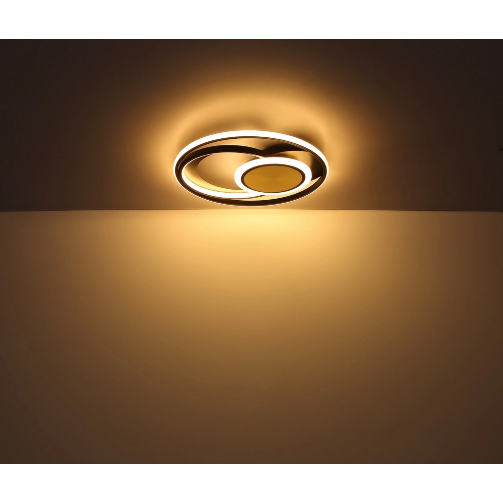 Design ceiling lamp Pikara black with wood Globo 9007371474707