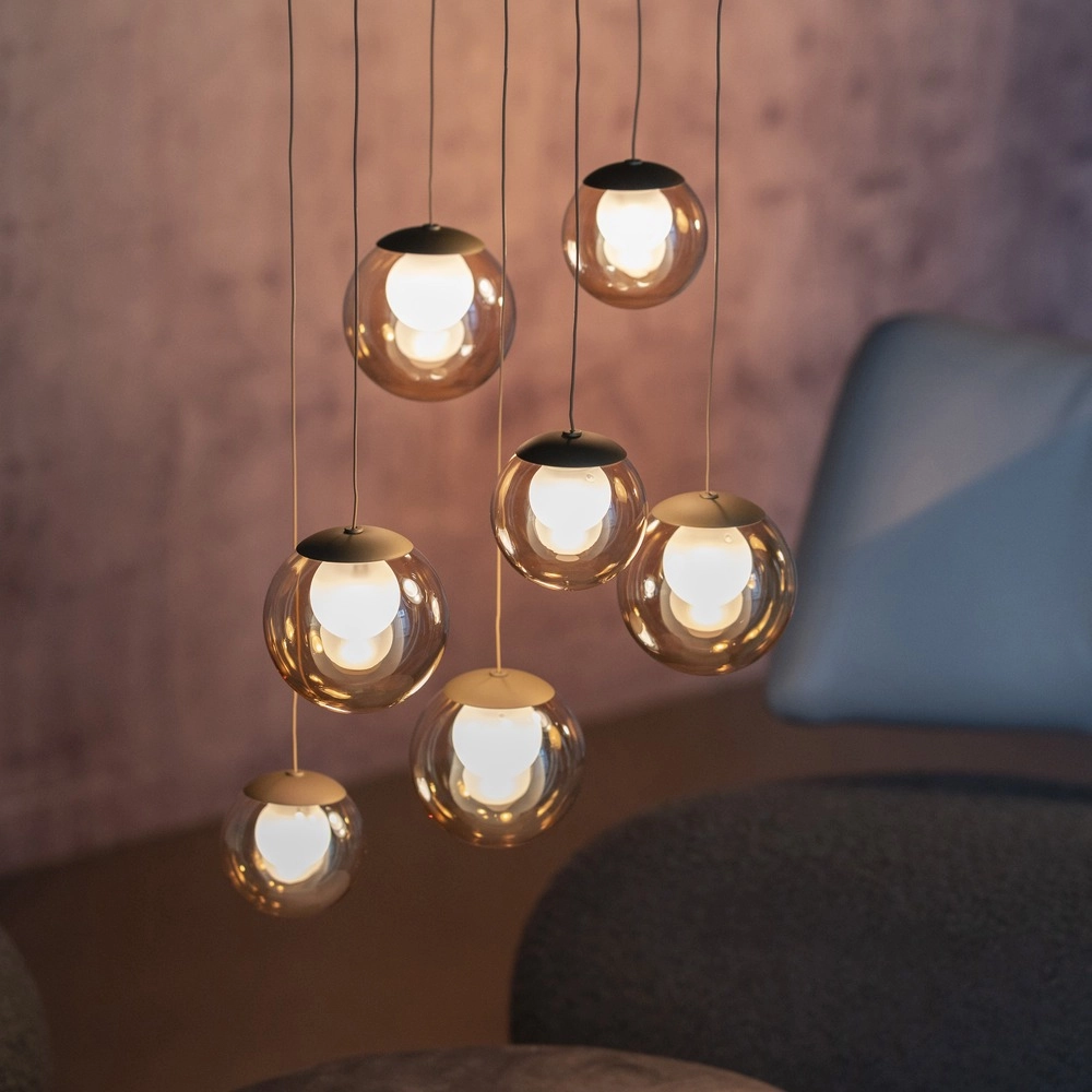 7-light pendant lamp Pure Popup Bronce Paul Neuhaus 4012248396681
