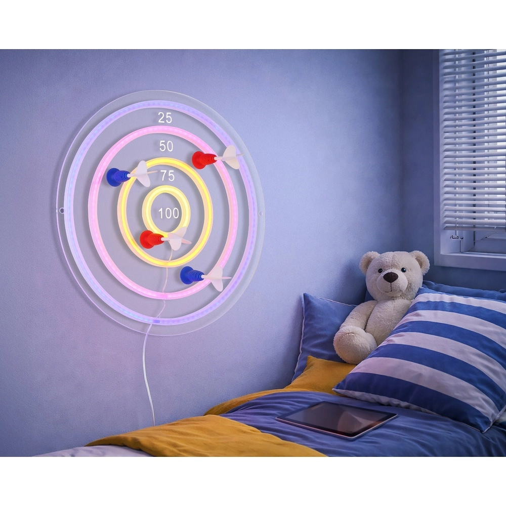Wall lamp Darteri neon dartboard Globo 9007371583546