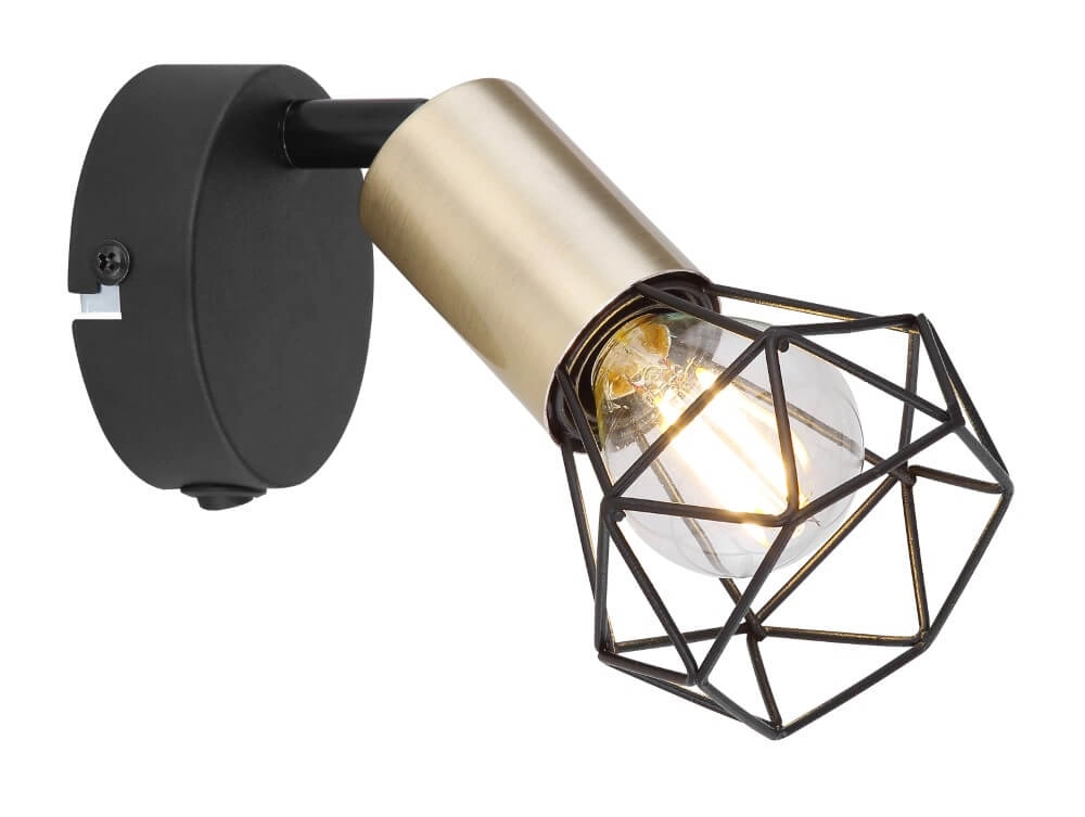 Design wall lamp Xara I black with gold