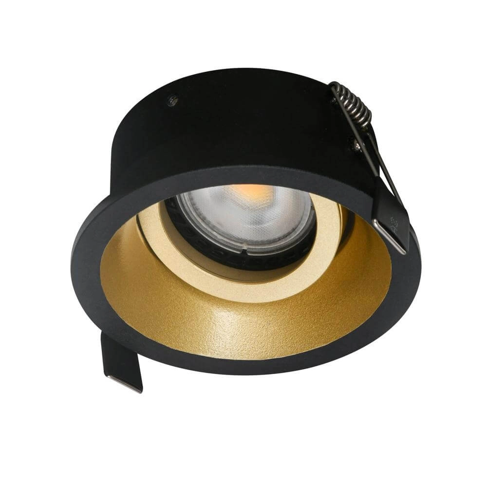 Round recessed spotlight Roura Black with gold inside Artdelight 8720701102644