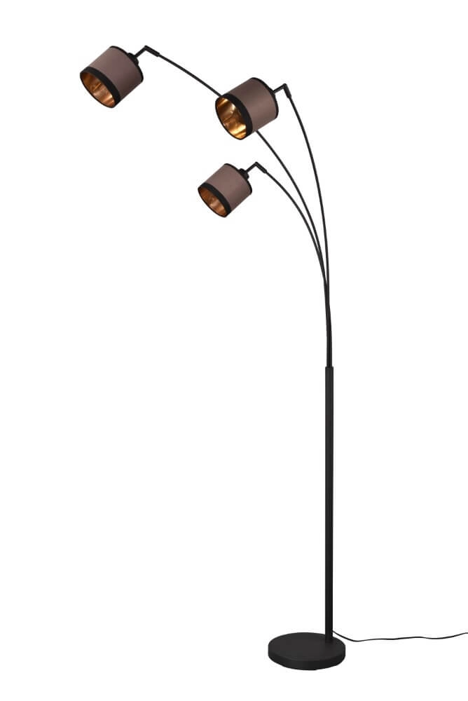 Standing lamp Davos taupe 3-light