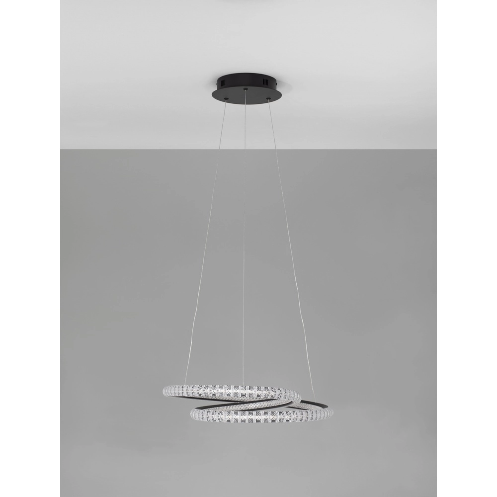 Design pendant lamp Ginevra black Ø 48cm Lyora 5212017433480