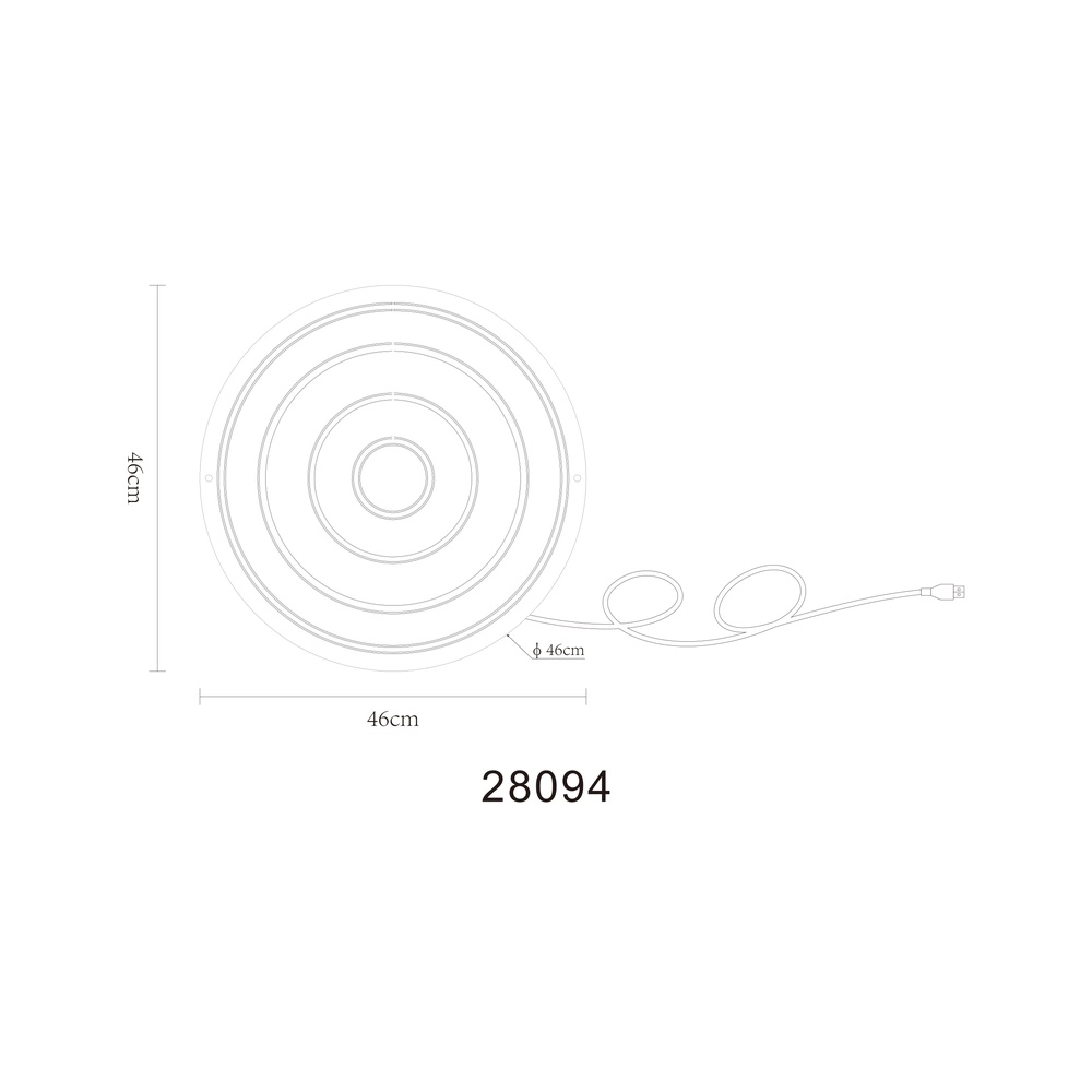 Wall lamp Darteri neon dartboard Globo 9007371583546